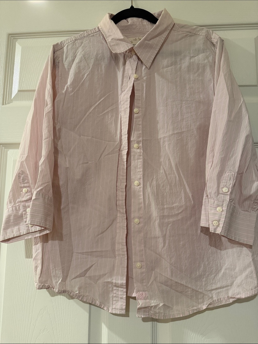 Izod Light Pink Striped Button-Down Women's Shirt
